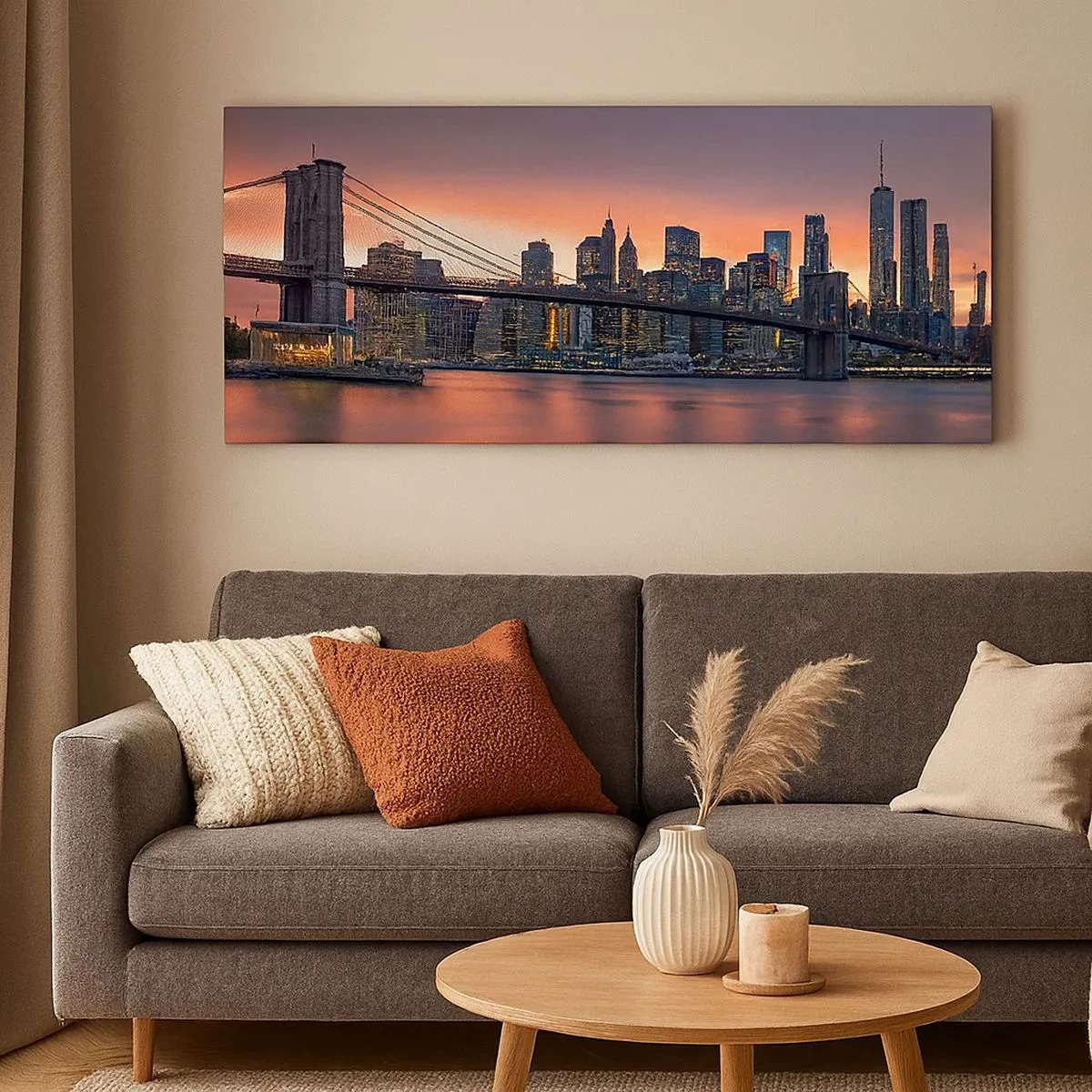 Cuadro sobre lienzo - Impresión de Imagen - Ahogado en el silencio lila - 100x40 cm