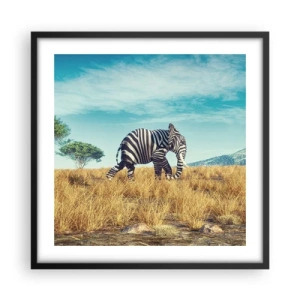 Póster en marco negro - El gris ya no está de moda - 50x50 cm