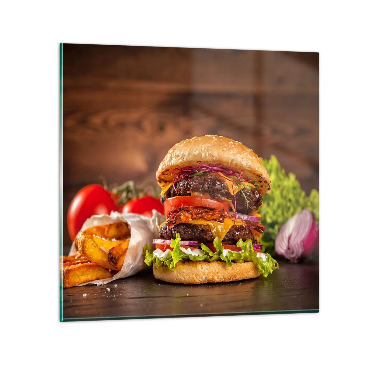 Cuadro sobre vidrio - Impresiones sobre Vidrio - Fruta prohibida - 50x50 cm