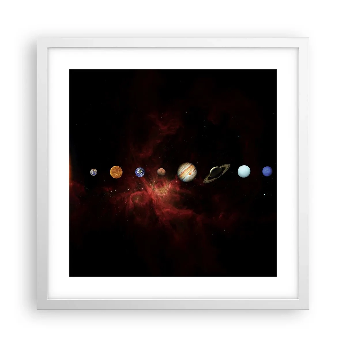 Póster en marco blanco - Nuestro barrio - 40x40 cm