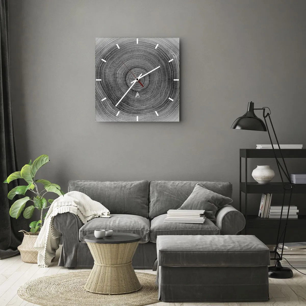 Reloj de pared - Reloj de vidrio - El paso del tiempo - 40x40 cm