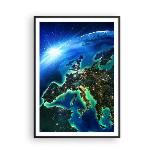 Póster en marco negro - Una Europa resplandeciente - 70x100 cm