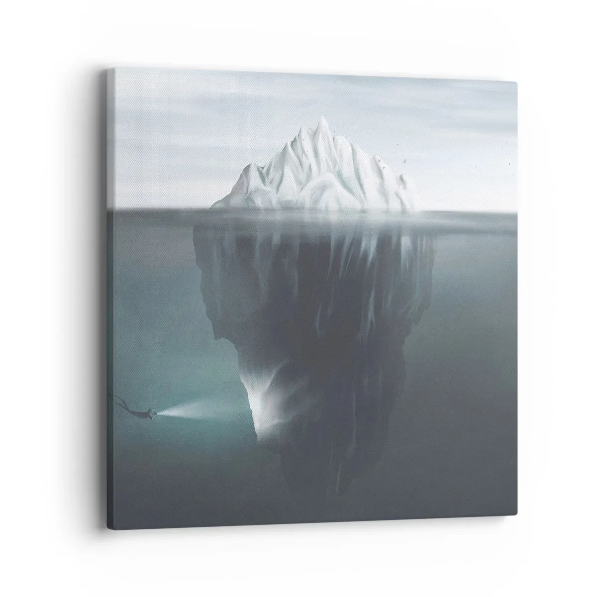 Cuadro sobre lienzo - Impresión de Imagen - Misterio submarino - 40x40 cm