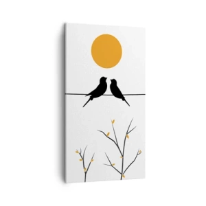 Cuadro sobre lienzo - Impresión de Imagen - Noche de ruiseñores - 45x80 cm