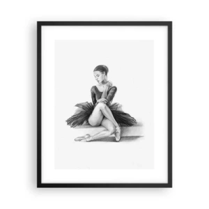 Póster en marco negro - Amante de la danza - 40x50 cm