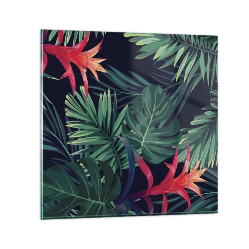 Cuadro sobre vidrio - Impresiones sobre Vidrio - Encender el color verde - 30x30 cm