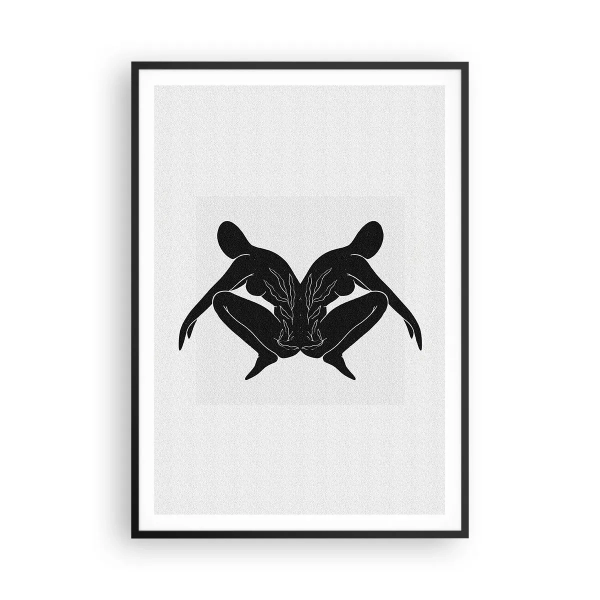 Póster en marco negro - Un alma compartida - 70x100 cm