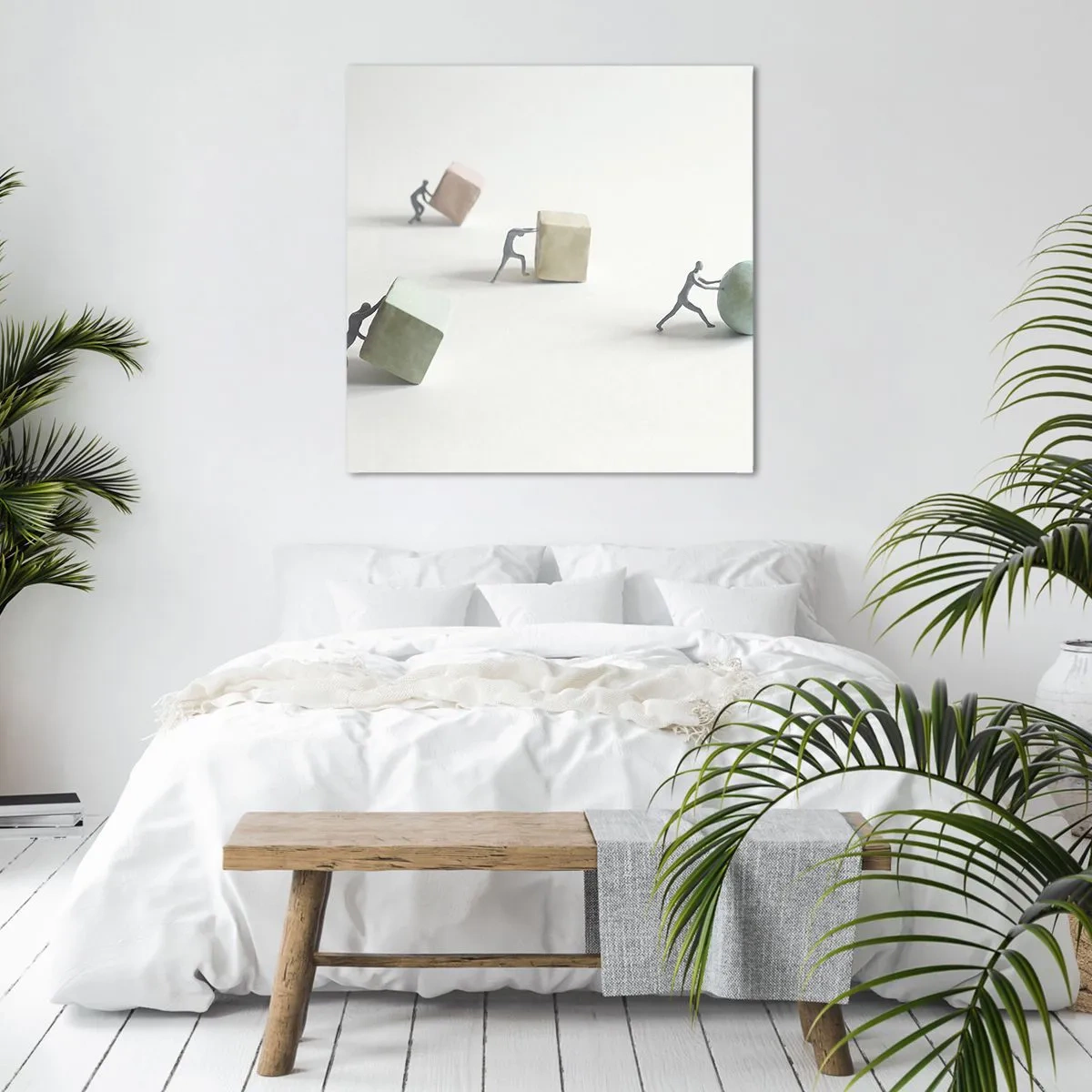 Cuadro sobre lienzo - Impresión de Imagen - El avance de la geometría - 60x60 cm