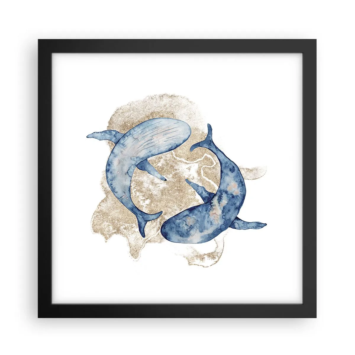 Póster en marco negro - ¿Amistad o amor? - 30x30 cm