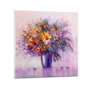 Cuadro sobre vidrio - Impresiones sobre Vidrio - Huele dulce, parece dulce - 30x30 cm