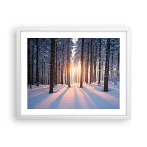 Póster en marco blanco - Claramente en blanco y negro - 50x40 cm