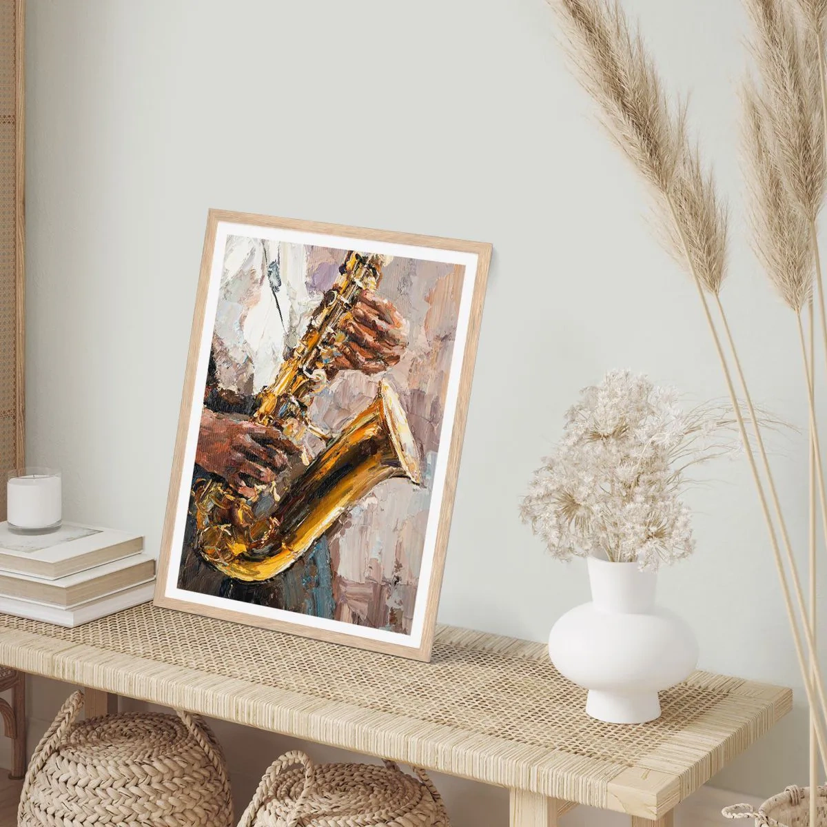 Póster en marco roble claro - Llegó el momento del solo - 70x100 cm