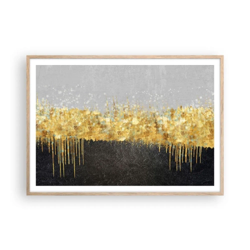 Póster en marco roble claro - Hacia arriba y hacia abajo - 100x70 cm