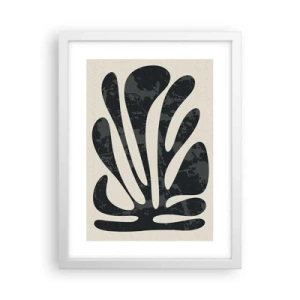 Póster en marco blanco - Abstracción con varios extremos - 30x40 cm