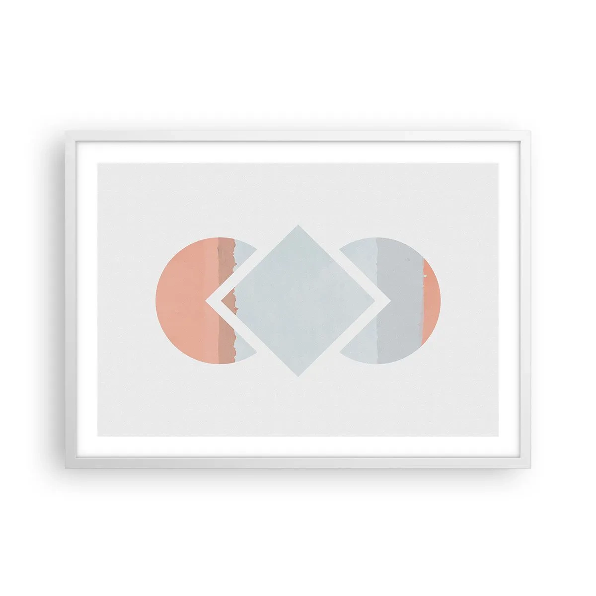 Póster en marco blanco - Arte geométrico - 70x50 cm