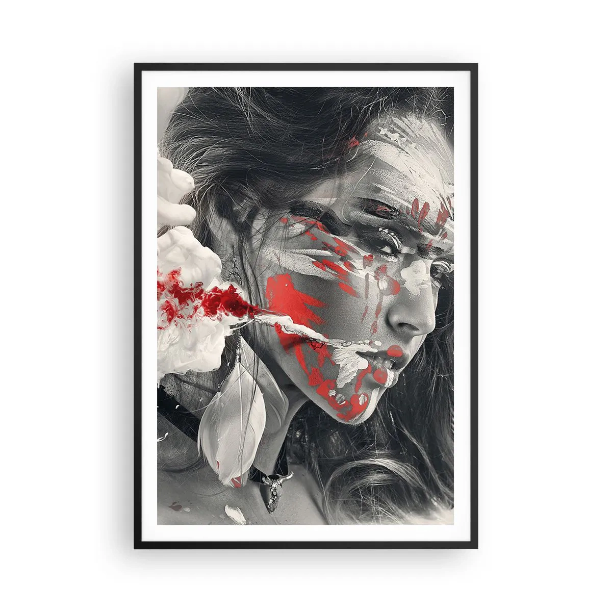 Póster en marco negro - En los humos del absurdo - 70x100 cm