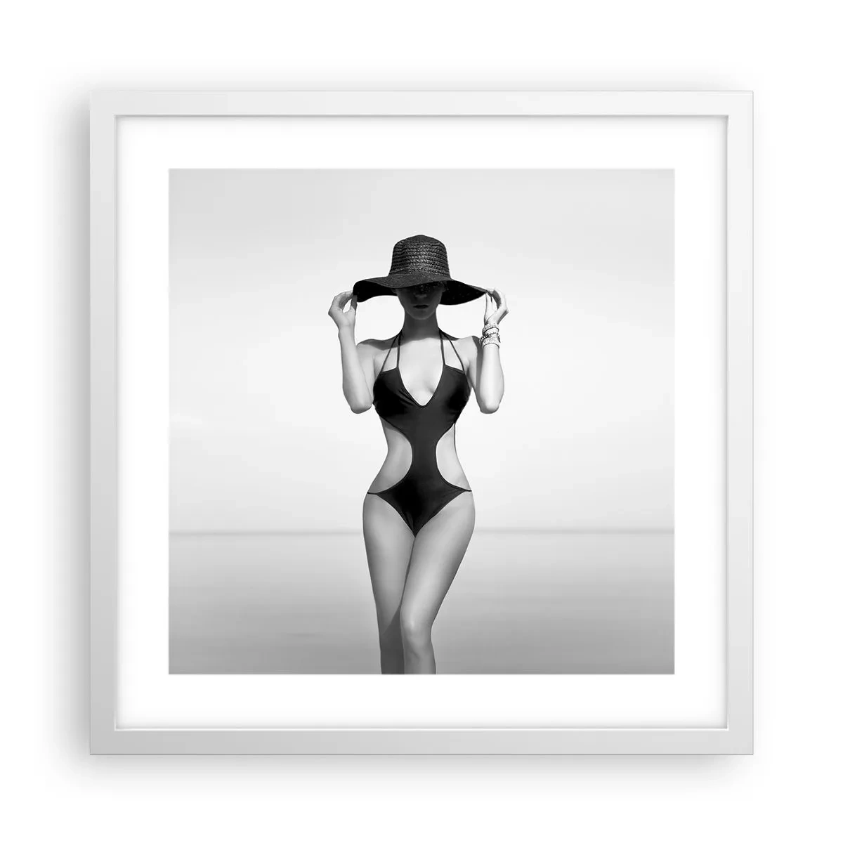 Póster en marco blanco - Mi nombre es Elegancia - 40x40 cm