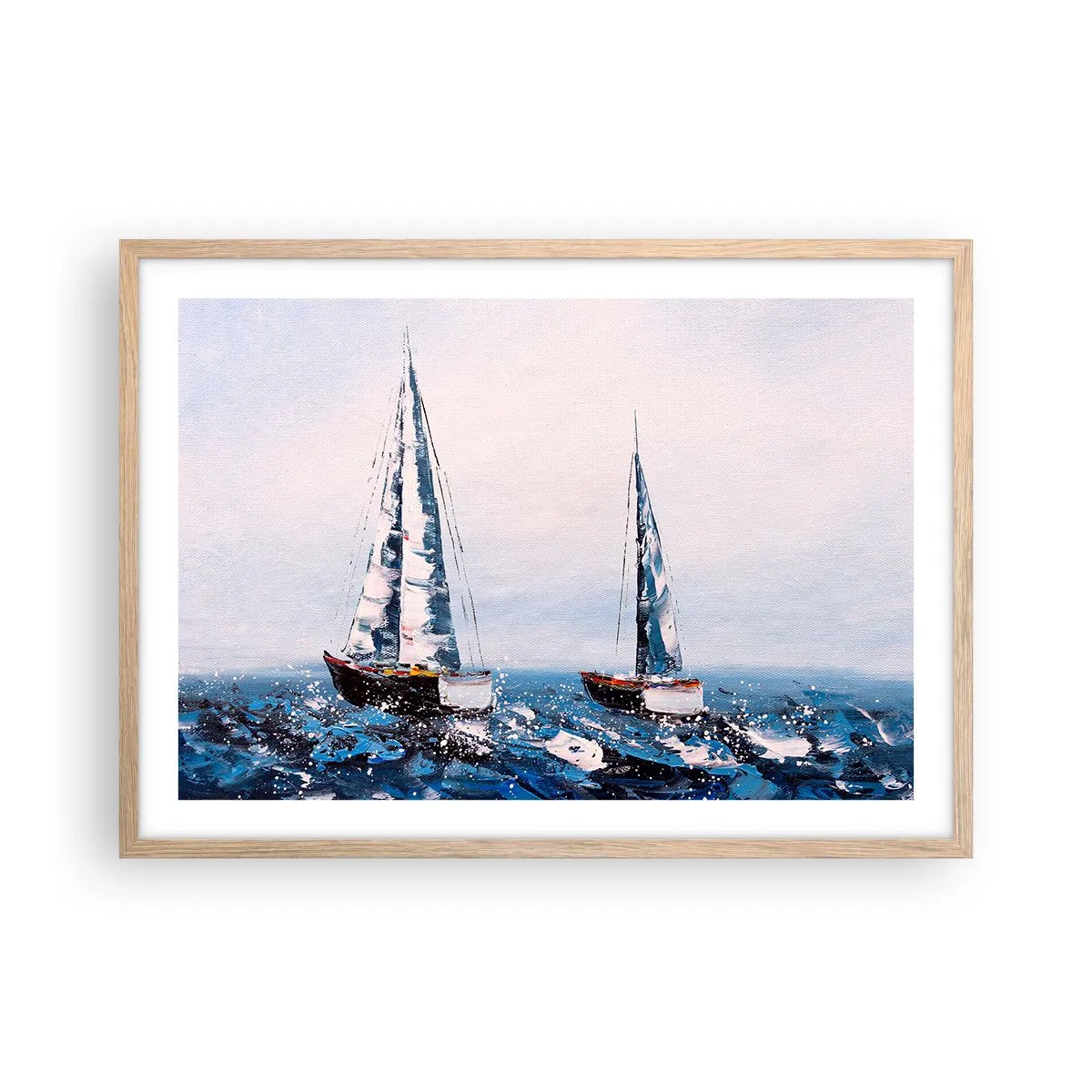 Póster en marco roble claro - Hermandad del viento - 70x50 cm