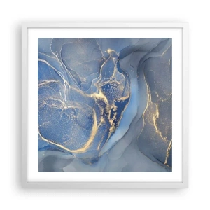 Póster en marco blanco - Polvo de oro - 50x50 cm