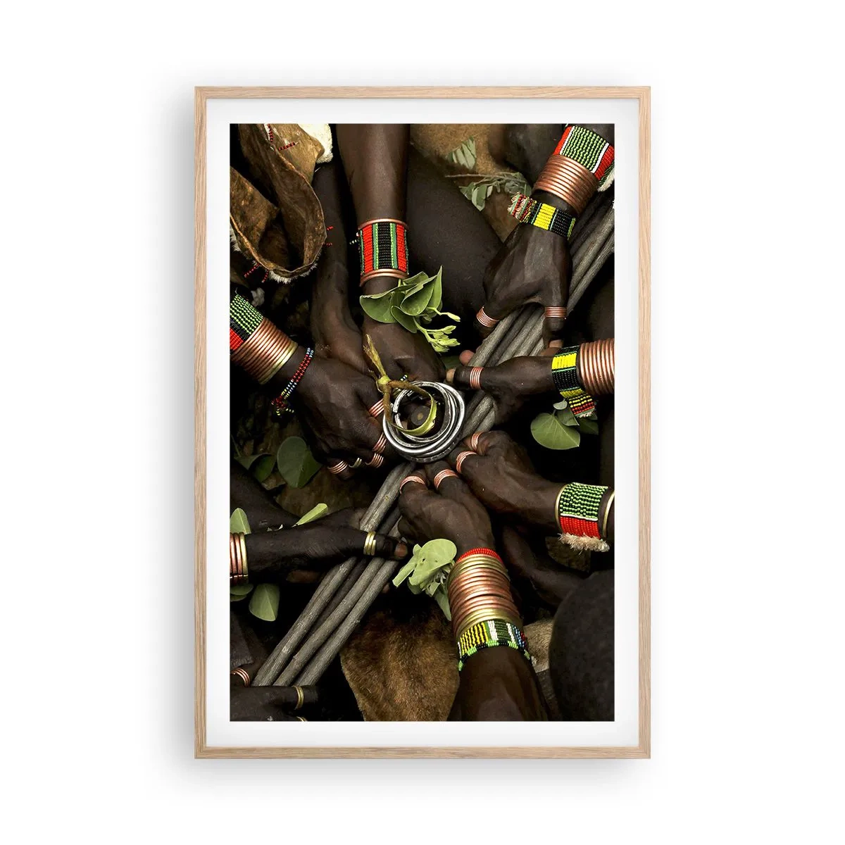 Póster en marco roble claro - Estamos juntos - 61x91 cm