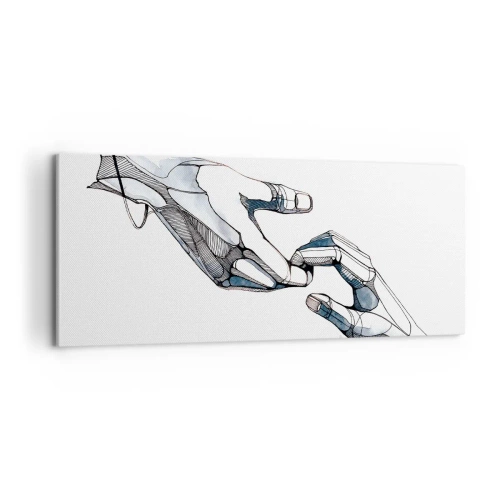 Cuadro sobre lienzo - Impresión de Imagen - Un buen gesto - 100x40 cm