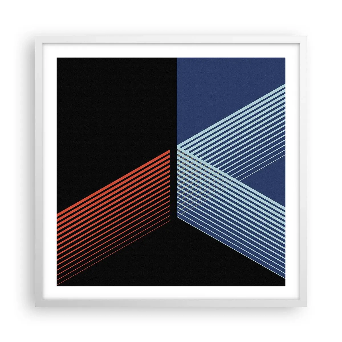 Póster en marco blanco - La rectitud - 60x60 cm