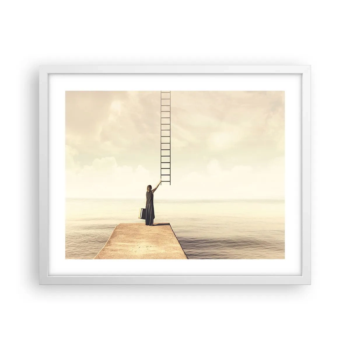 Póster en marco blanco - Un viaje mágico - 50x40 cm