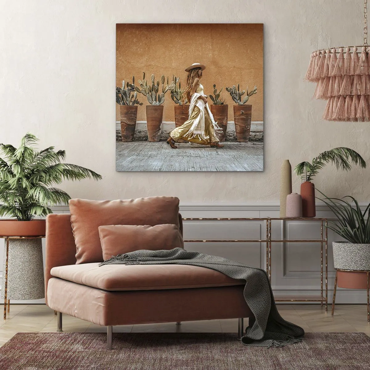 Cuadro sobre lienzo - Impresión de Imagen - Estilo hippie - 40x40 cm