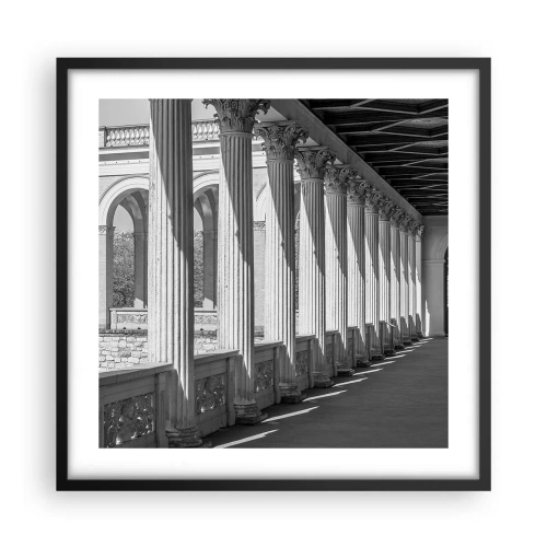 Póster en marco negro - Galería soleada - 50x50 cm