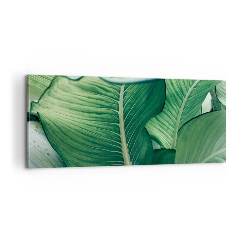 Cuadro sobre lienzo - Impresión de Imagen - Vida intensamente verde - 100x40 cm