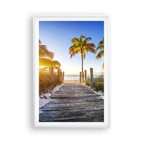 Póster en marco blanco - Directo al paraíso - 61x91 cm