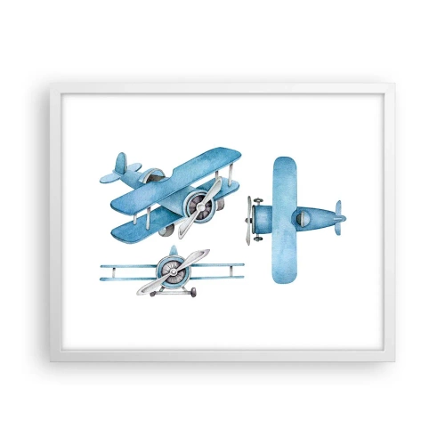 Póster en marco blanco - Un ganador nato - 50x40 cm