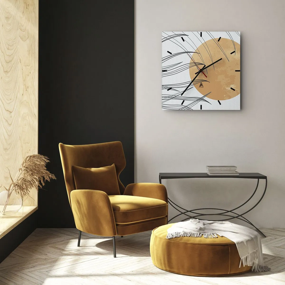 Reloj de pared - Reloj de vidrio - Siempre hacia el sol - 40x40 cm