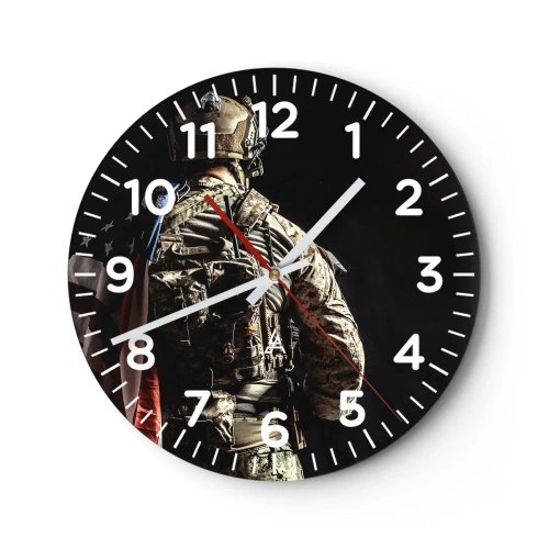 Reloj de pared - Reloj de vidrio - Por eso lucho - 40x40 cm