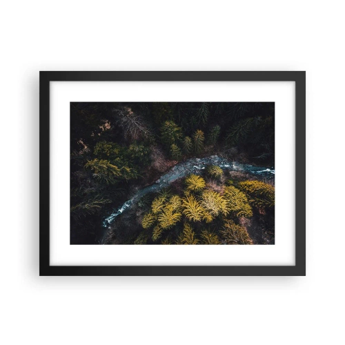 Póster en marco negro - Rápido, cada vez más rápido - 40x30 cm