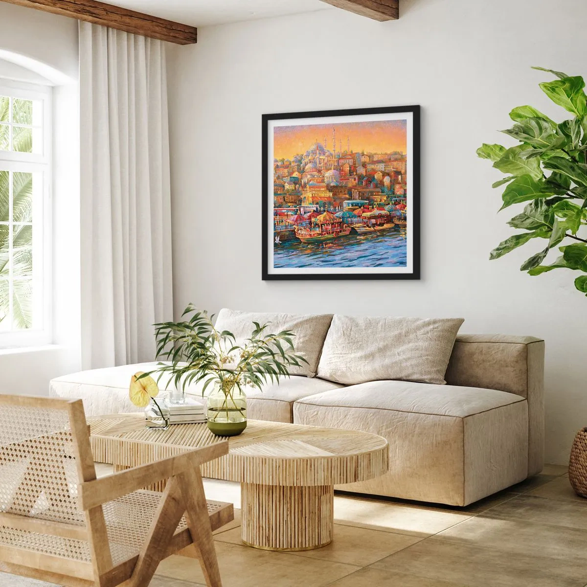 Póster en marco negro - Una historia en Estambul - 40x40 cm