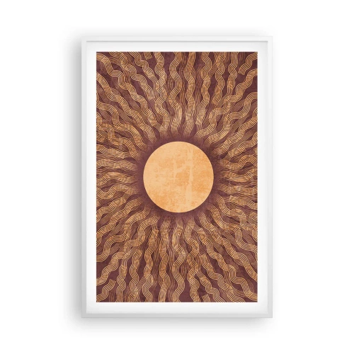 Póster en marco blanco - Icono del sol - 61x91 cm