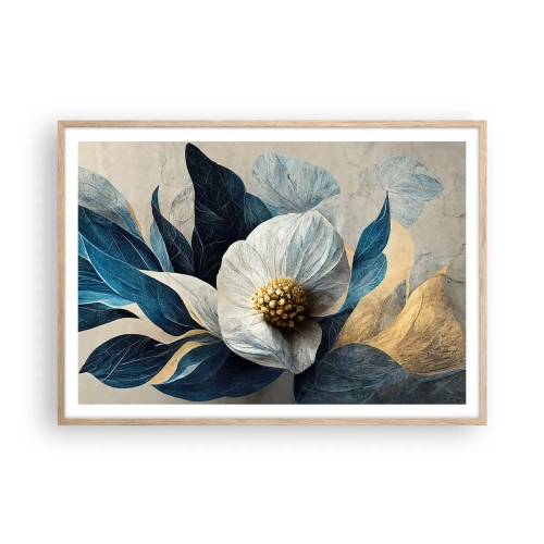 Póster en marco roble claro - Con un corazón de oro - 100x70 cm