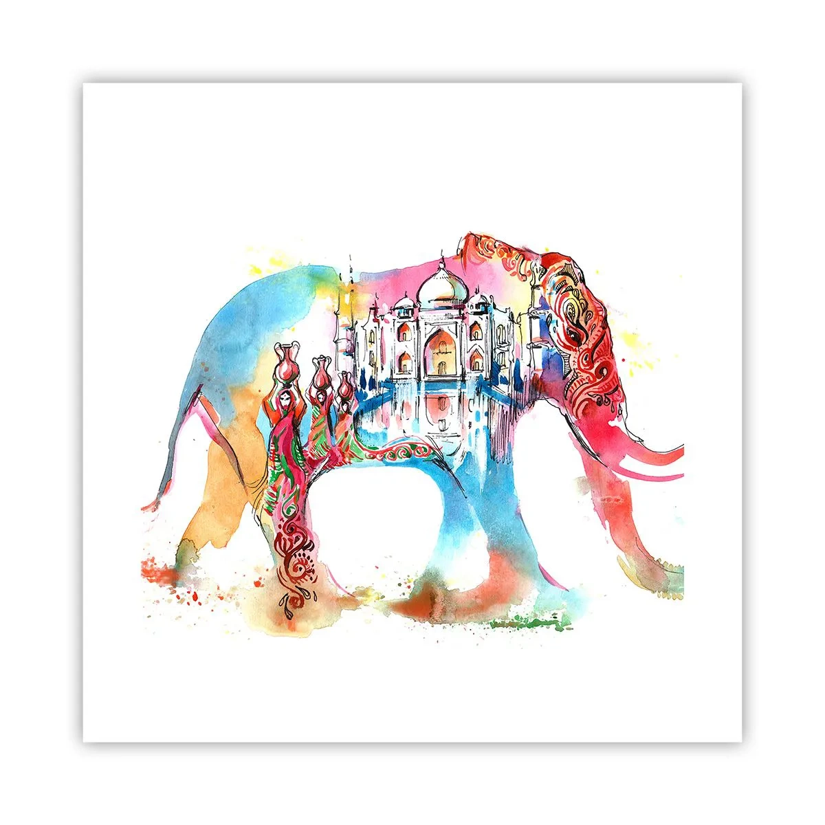 Póster - India: el aura del amor - 40x40 cm