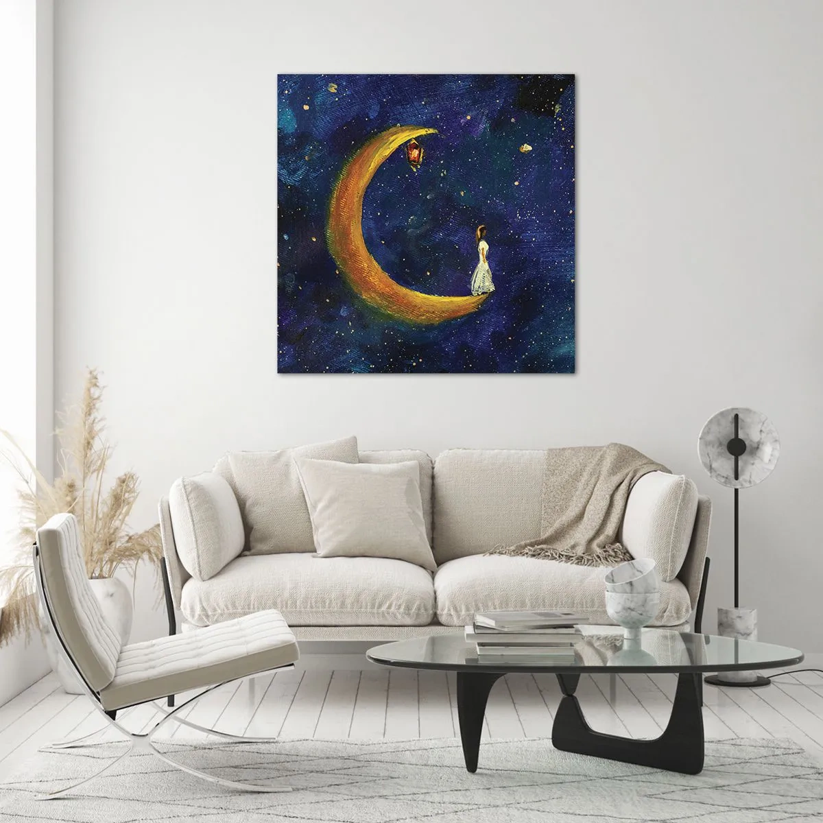 Cuadro sobre vidrio - Impresiones sobre Vidrio - La llamada de la Luna - 70x70 cm