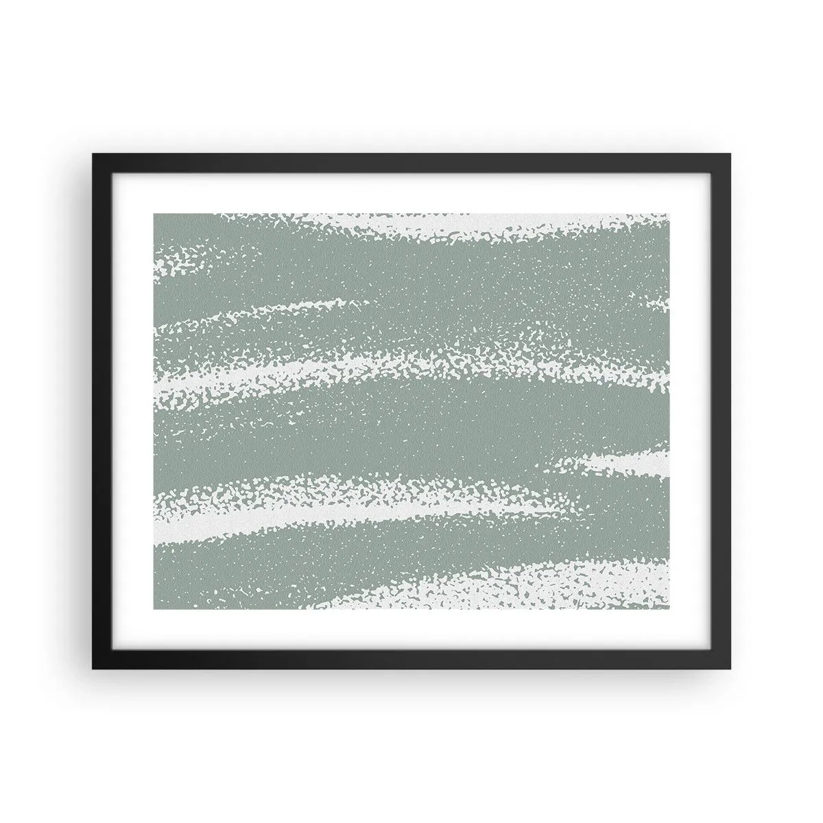 Póster en marco negro - Abstracción invernal - 50x40 cm