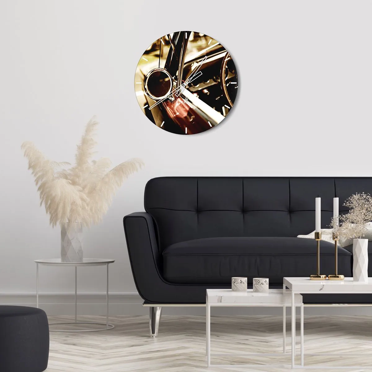 Reloj de pared - Reloj de vidrio - Un coche con alma - 40x40 cm