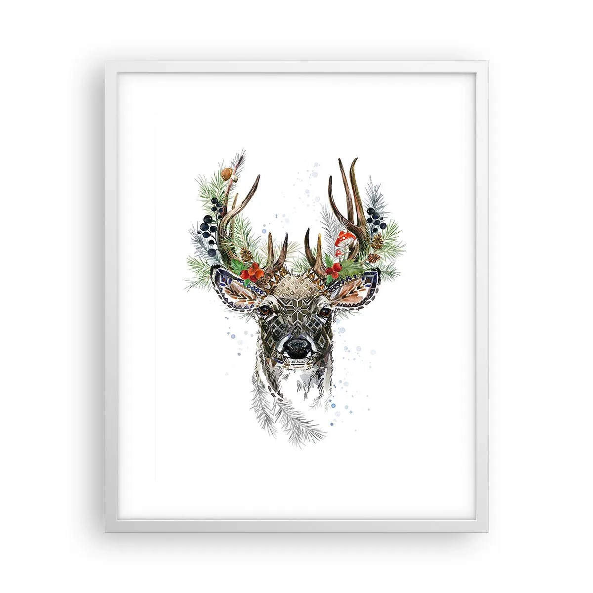 Póster en marco blanco - Con vestimenta festiva - 40x50 cm