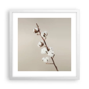 Póster en marco blanco - En la fuente de la suavidad - 40x40 cm