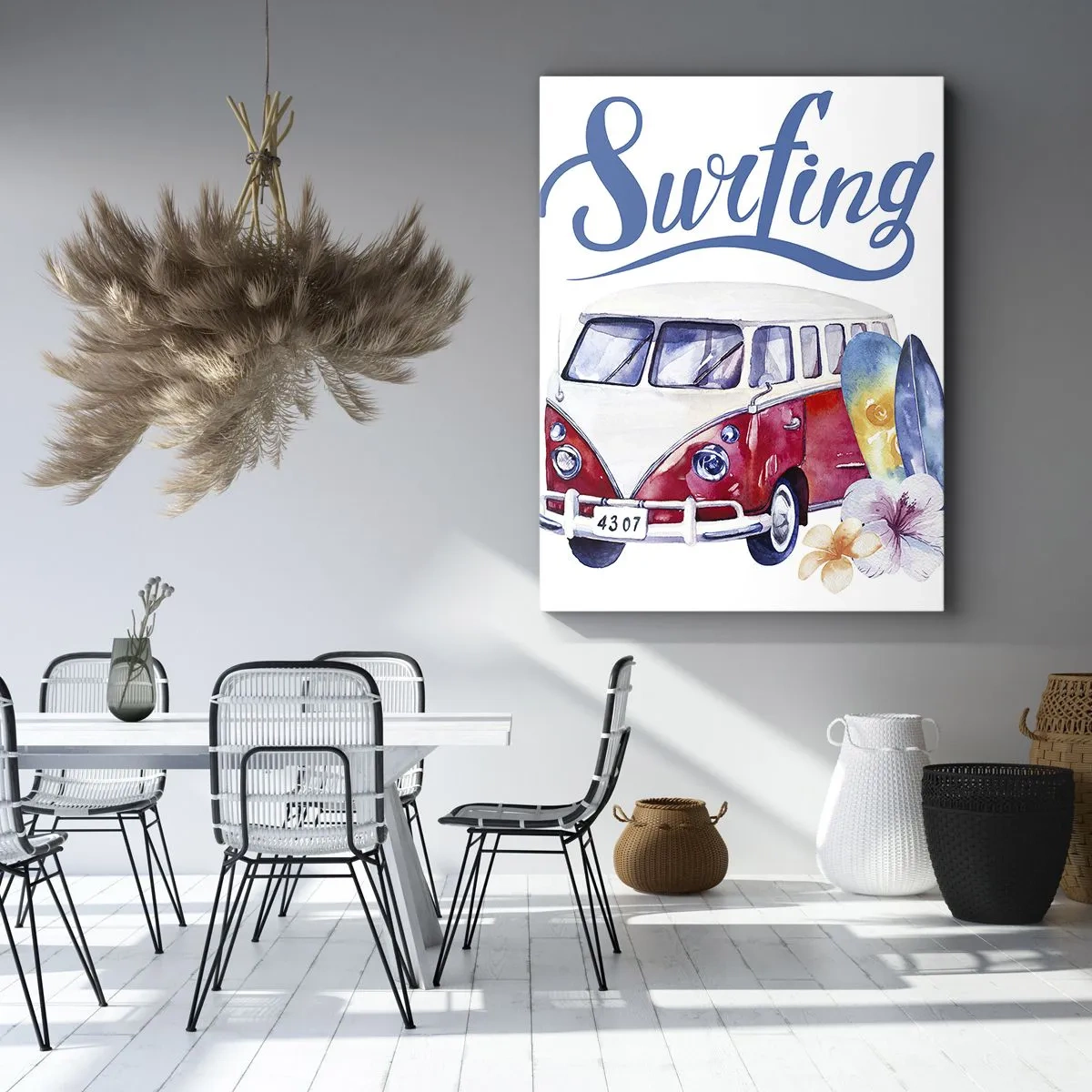 Cuadro sobre lienzo - Impresión de Imagen - Un clásico para los surfistas - 55x100 cm