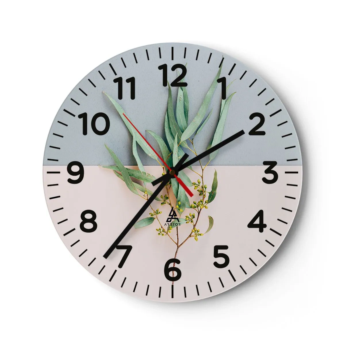Reloj de pared - Reloj de vidrio - La sutileza del pastel - 30x30 cm