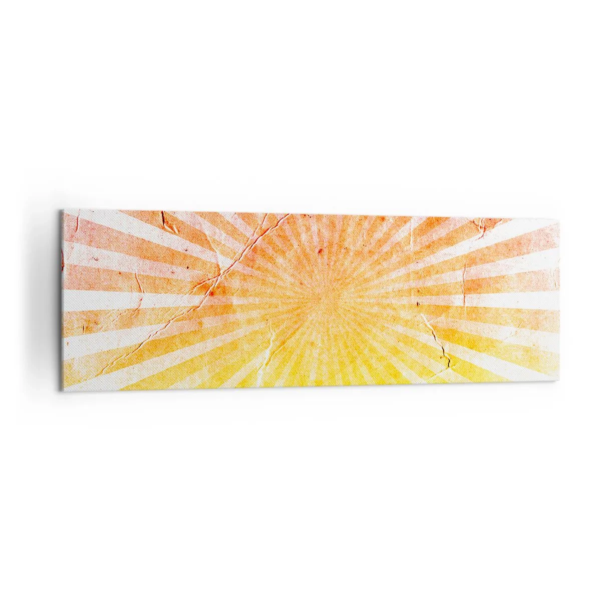 Cuadro sobre lienzo - Impresión de Imagen - Rayos de sol en tonos naranja y amarillo. - 160x50cm - Renacer del sol - Decoración de pared moderna para salón y dormitorio ARTTOR