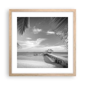 Póster en marco roble claro - ¿Un recuerdo o un sueño? - 40x40 cm