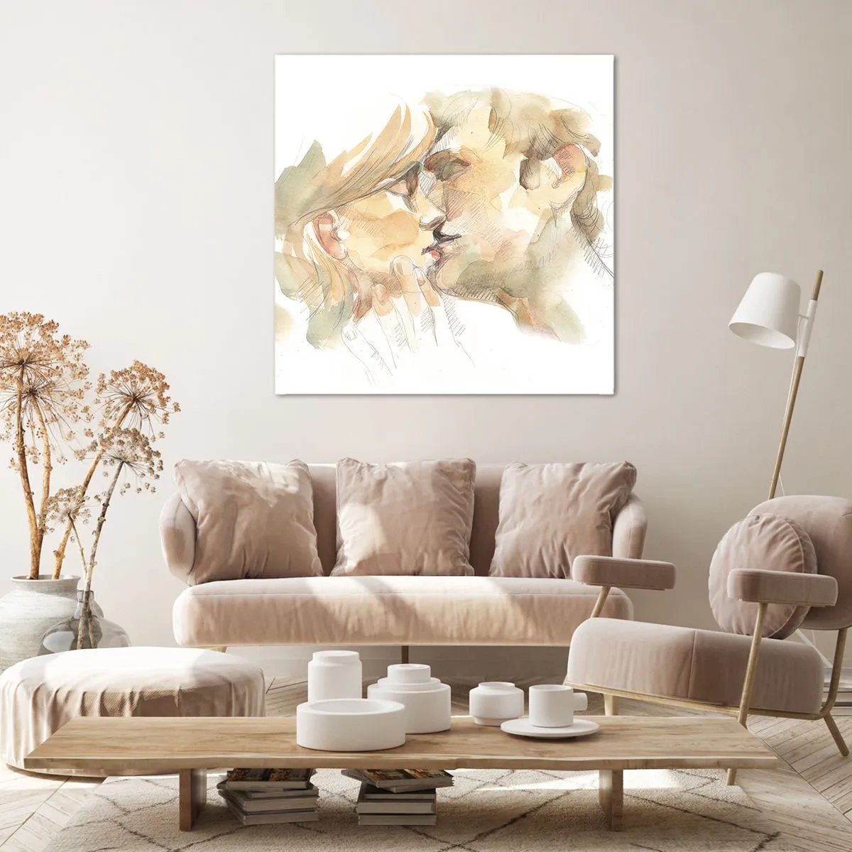 Cuadro sobre lienzo - Impresión de Imagen - ¿La media naranja encontrada? - 60x60 cm