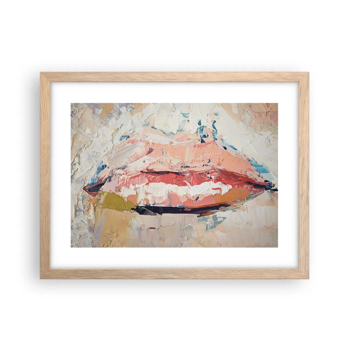 Póster en marco roble claro - Despierta los sentidos - 40x30 cm